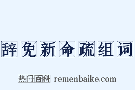 辞免新命疏组词是什么意思的图片